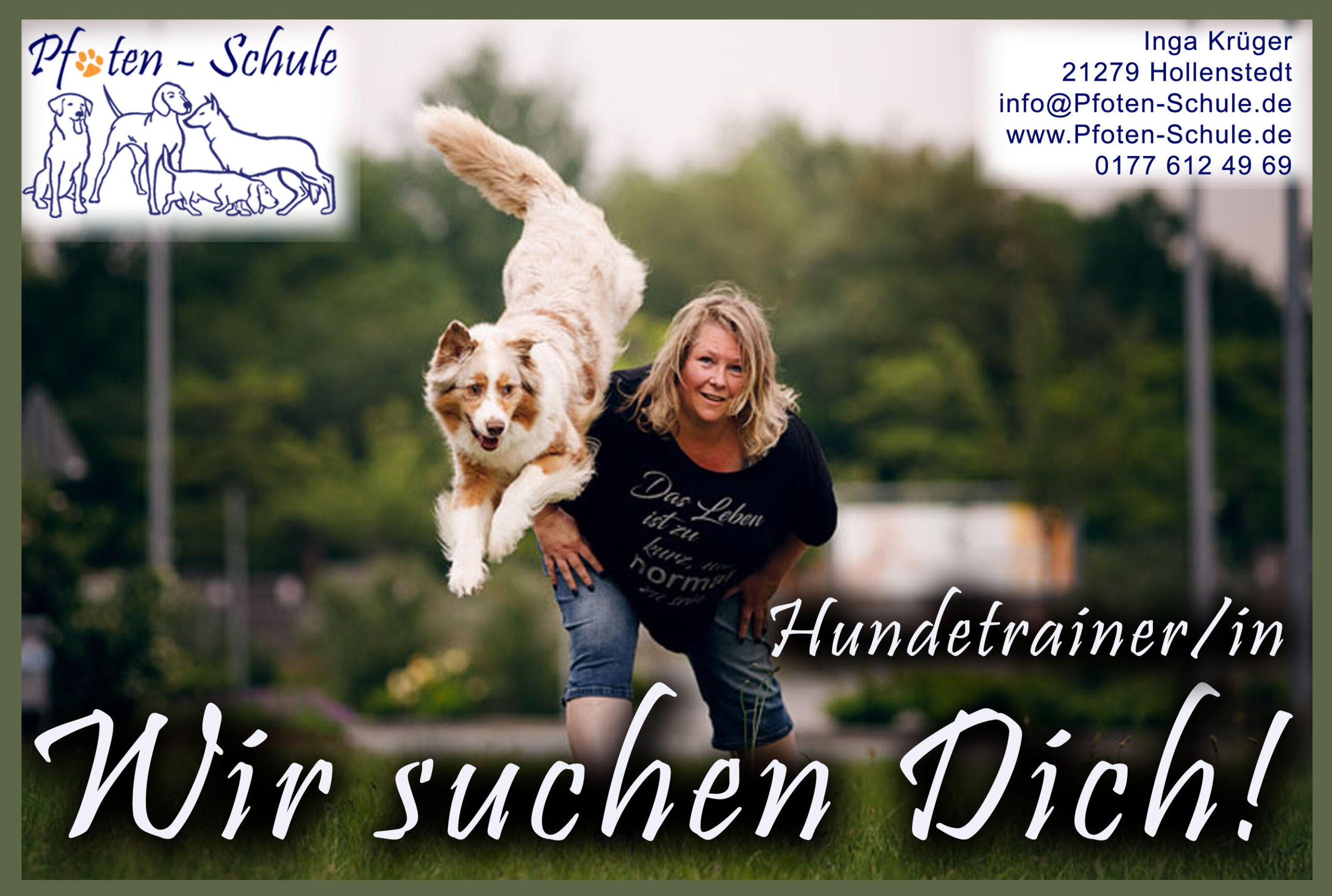 Stellenausschreibung 06-2021 Pfoten-Schule